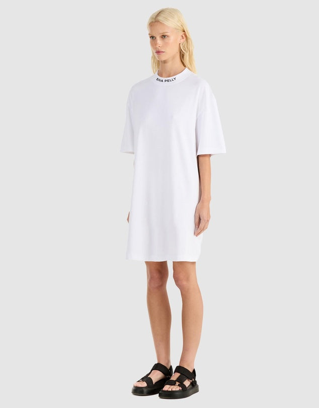 CASSIE TEE DRESS - WHITE