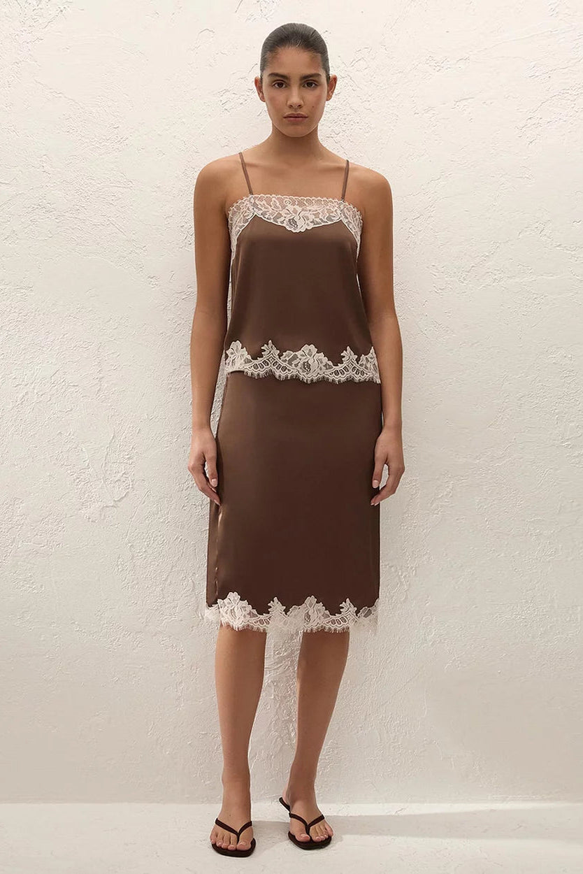 MARISOL SKIRT - Chocolate Lace