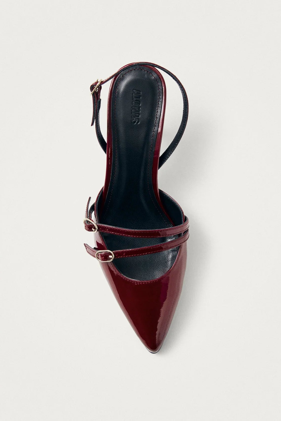 JOELLE ONIX BURGUNDY LEATHER PUMPS