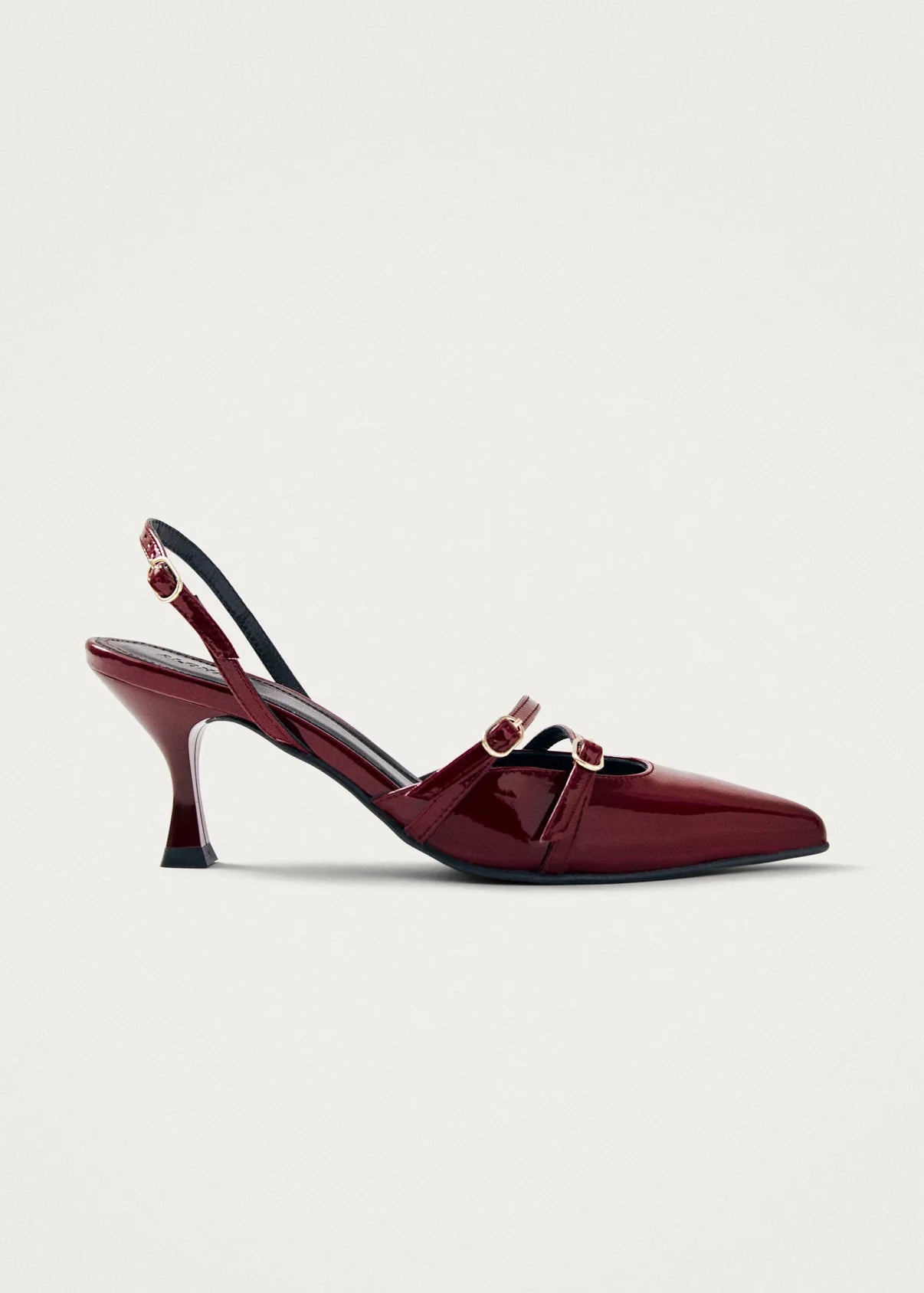 JOELLE ONIX BURGUNDY LEATHER PUMPS