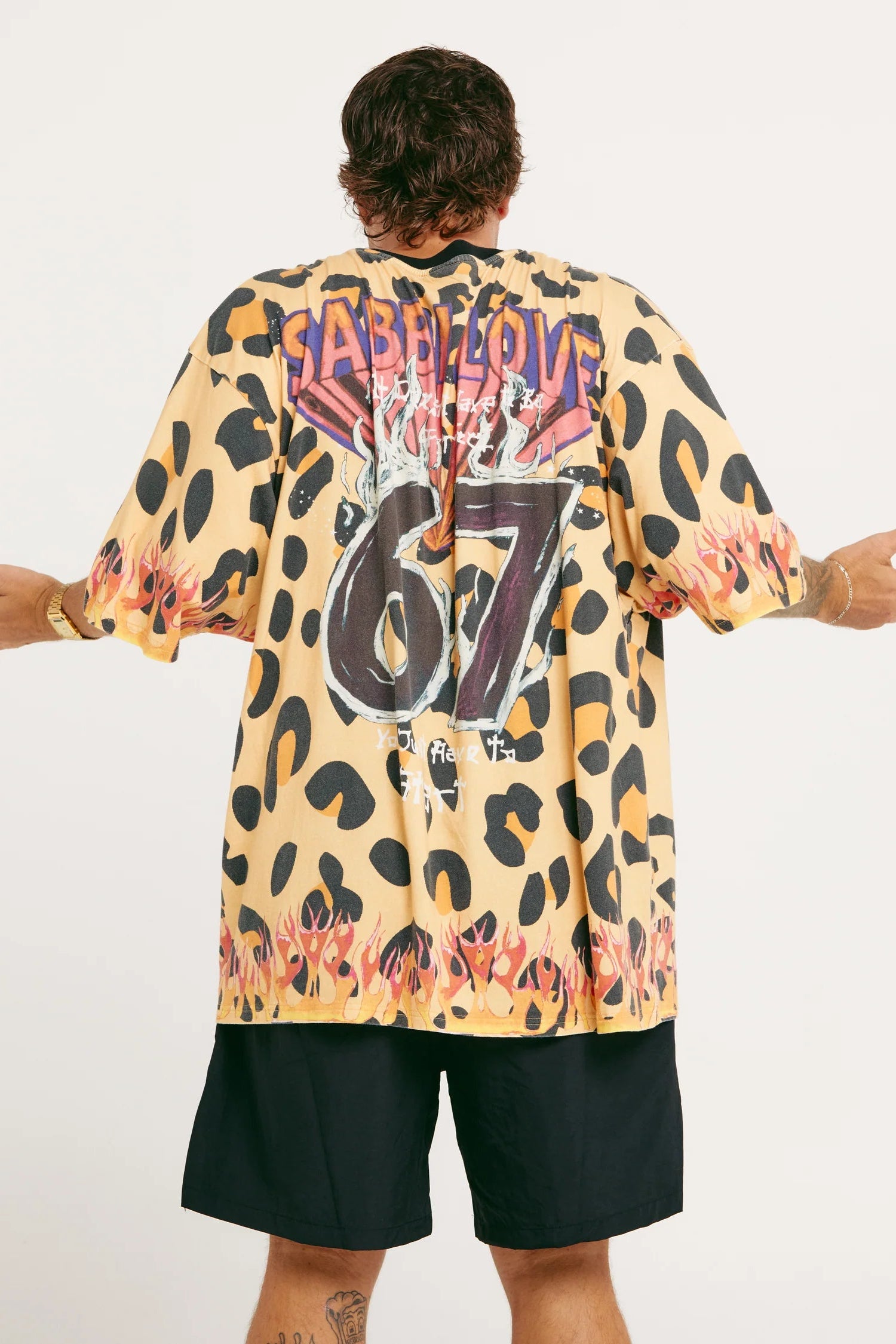 THE VERY OVERSIZED 67 TEE - LEOPARD