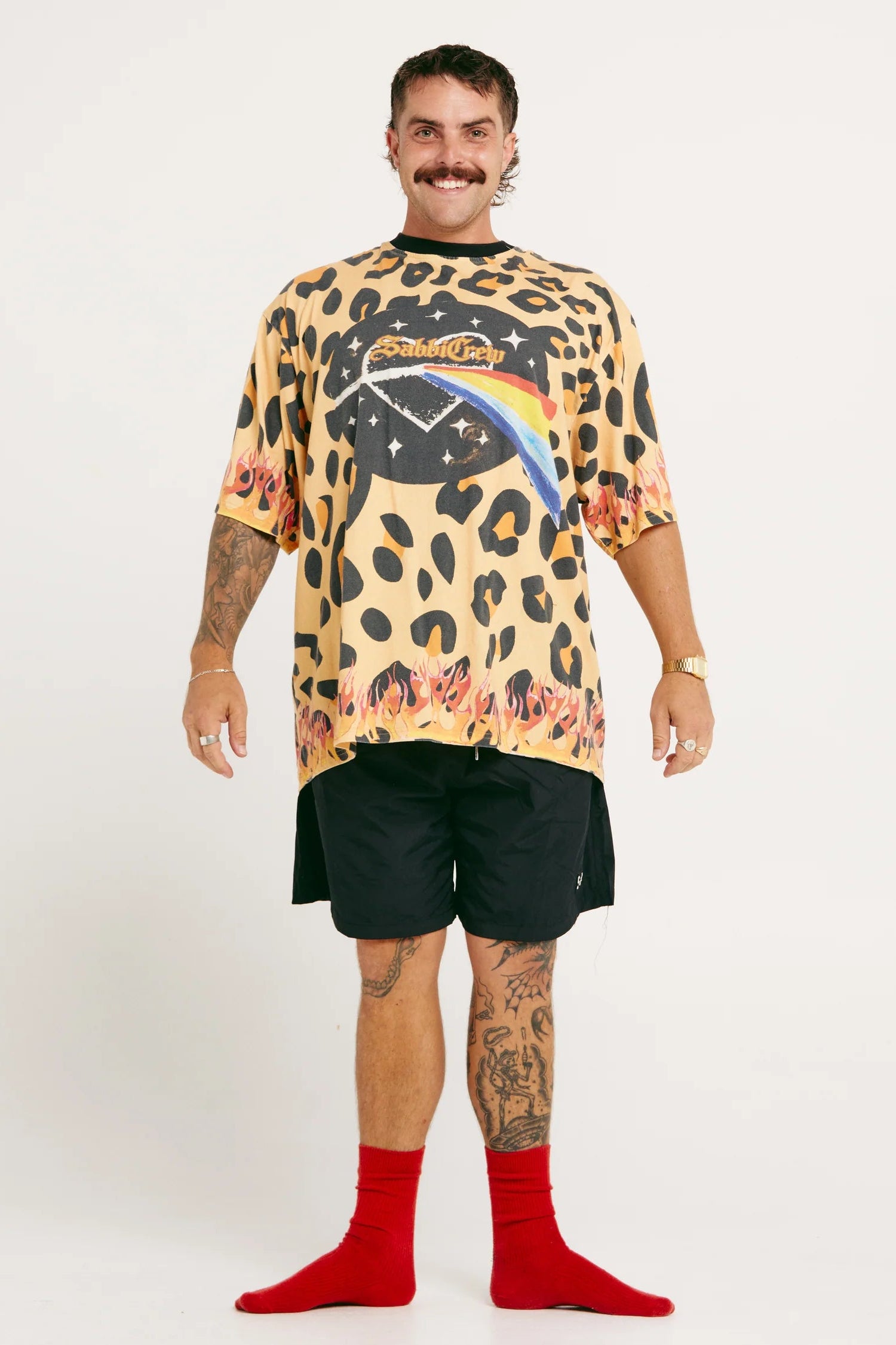 THE VERY OVERSIZED 67 TEE - LEOPARD
