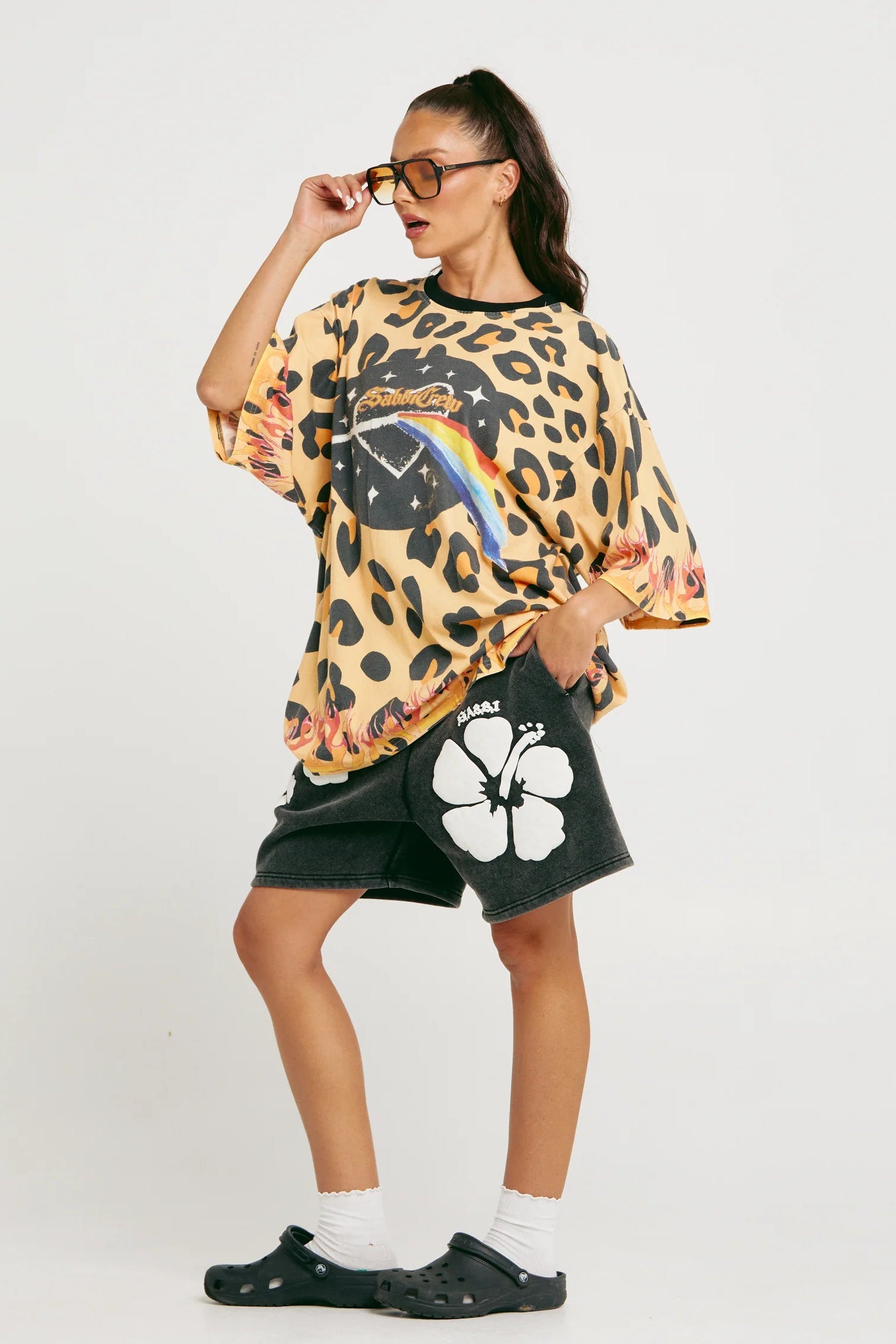 THE VERY OVERSIZED 67 TEE - LEOPARD