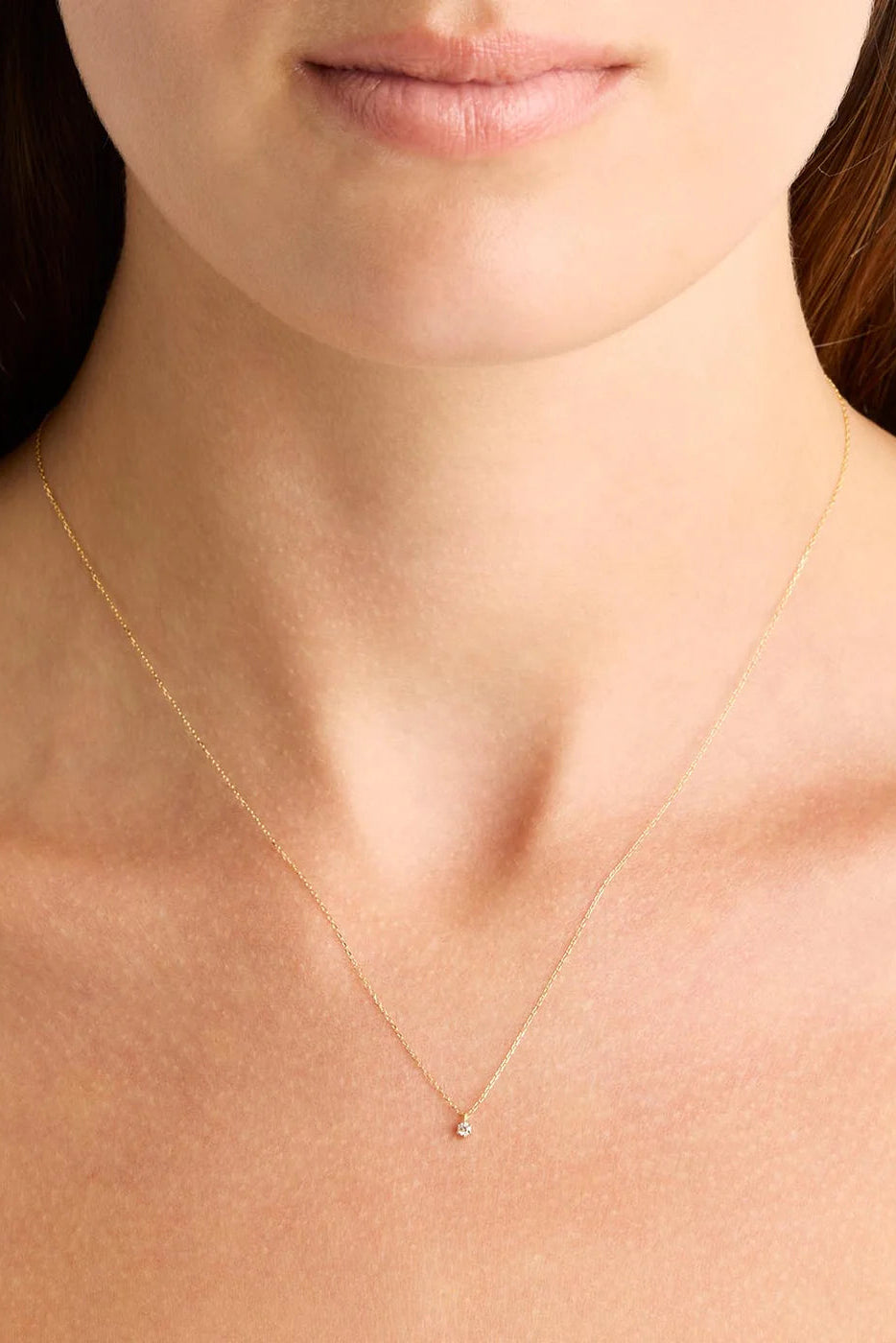 Sweet Droplet Diamond Necklace - 14k Solid Gold
