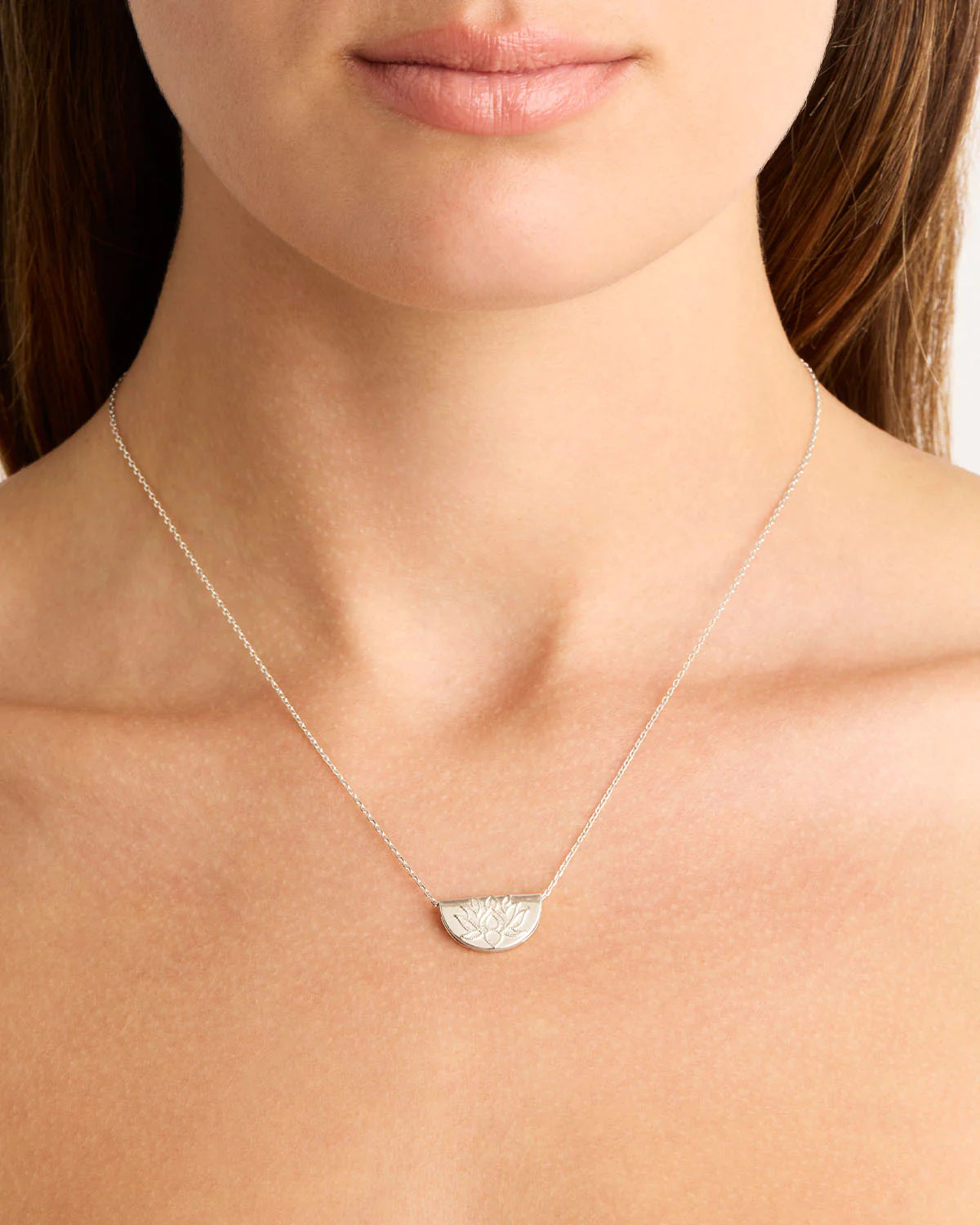 LOTUS SHORT NECKLACE - STERLING SILVER