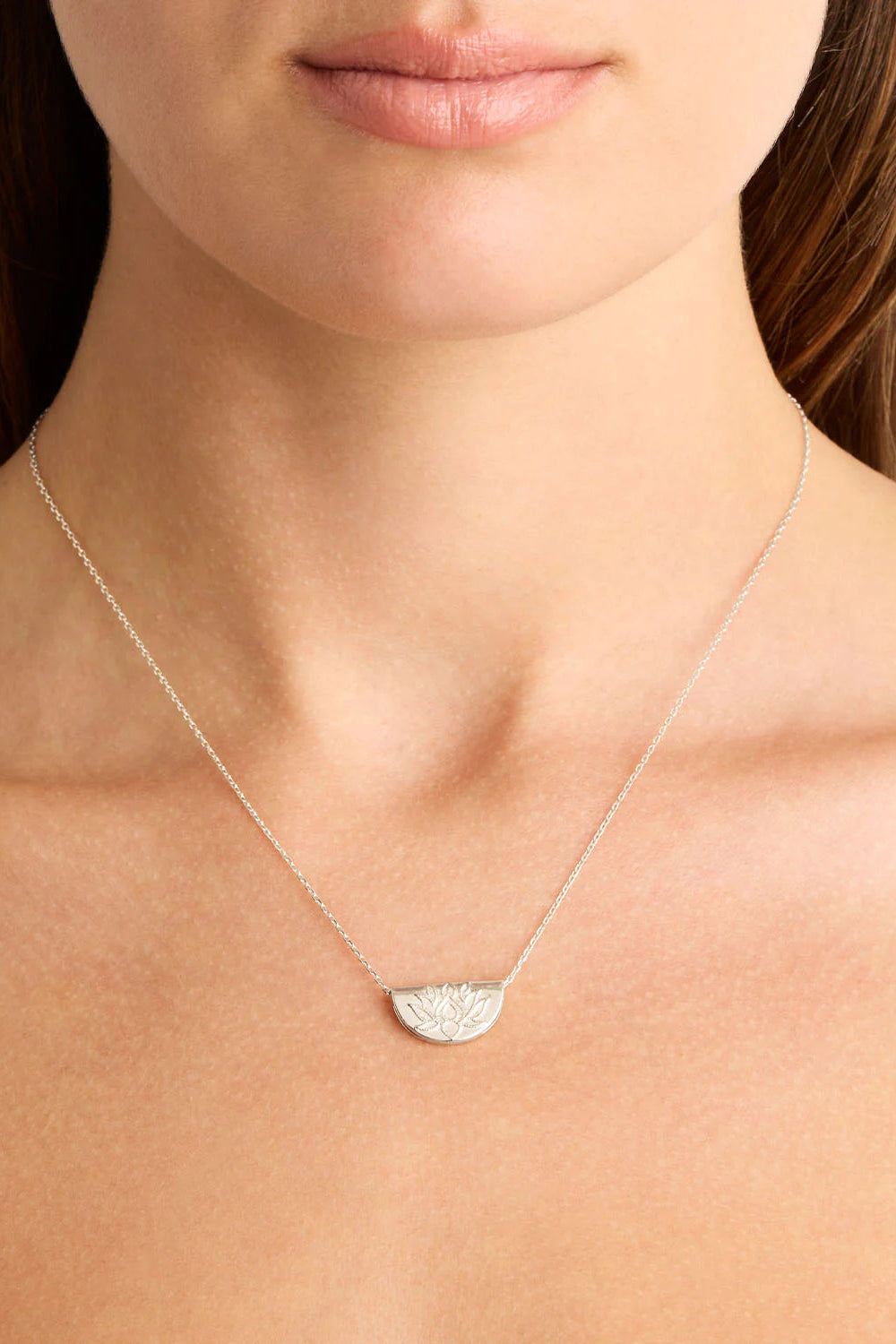 LOTUS SHORT NECKLACE - STERLING SILVER