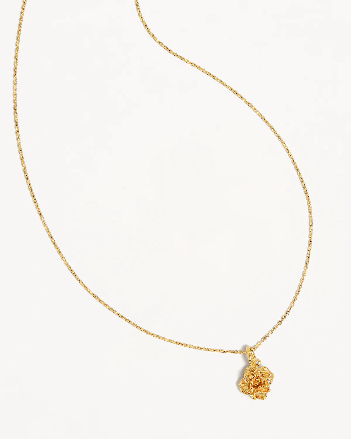 ROSE JUNE BIRTH FLOWER NECKLACE - 18K GOLD VERMEIL