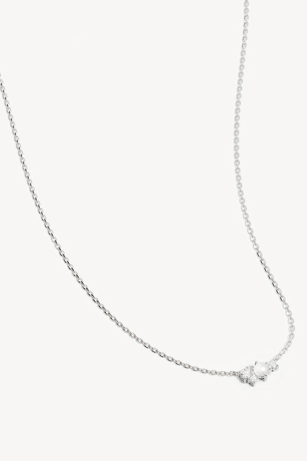 Sterling Silver Love in Stillness Pearl Necklace