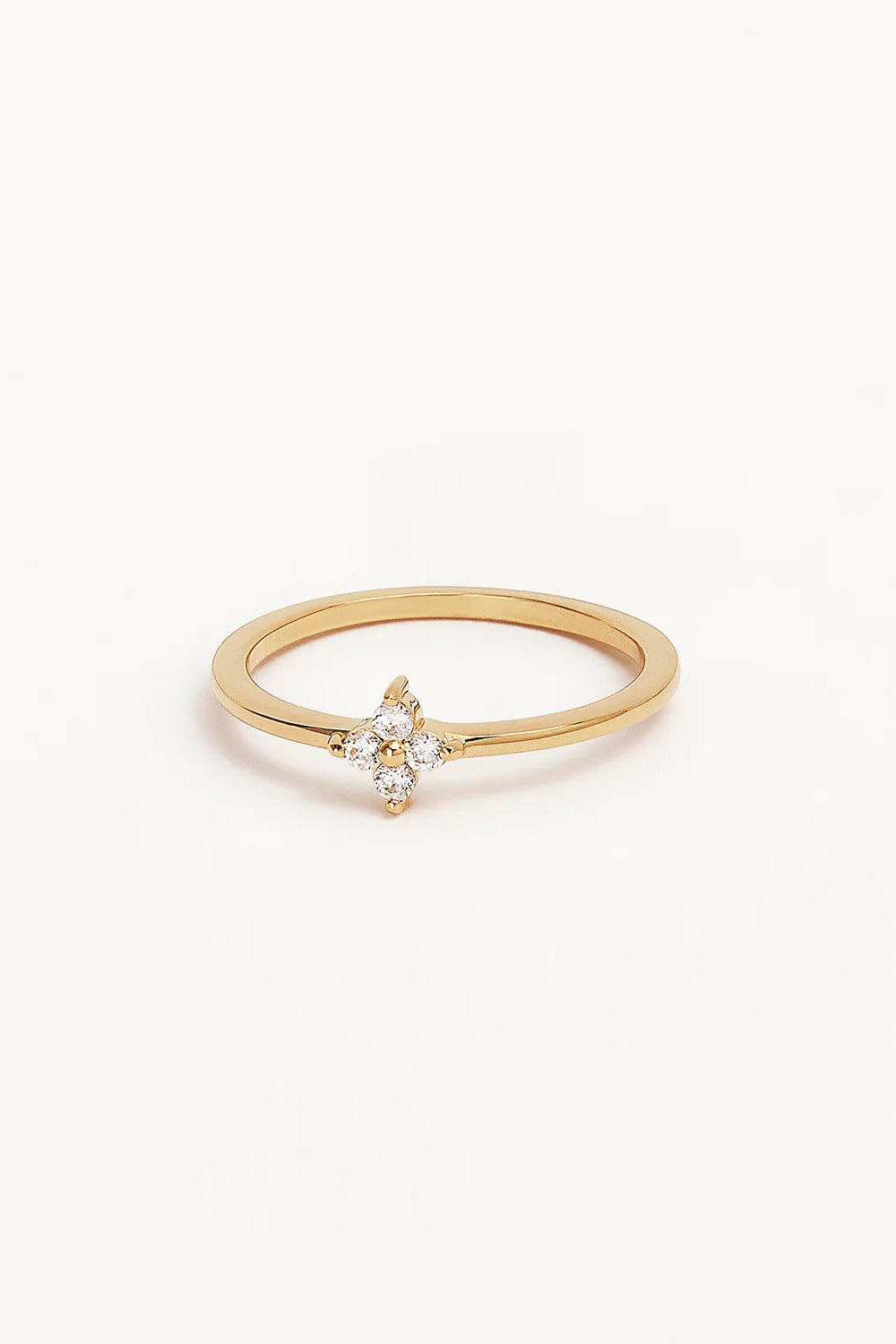 Crystal Bloom Ring - 18k Gold Vermeil
