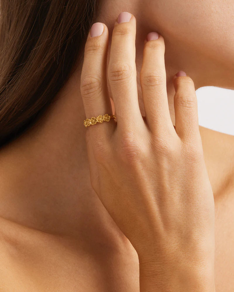 BLOOM WITH GRACE RING - 18K VERMEIL