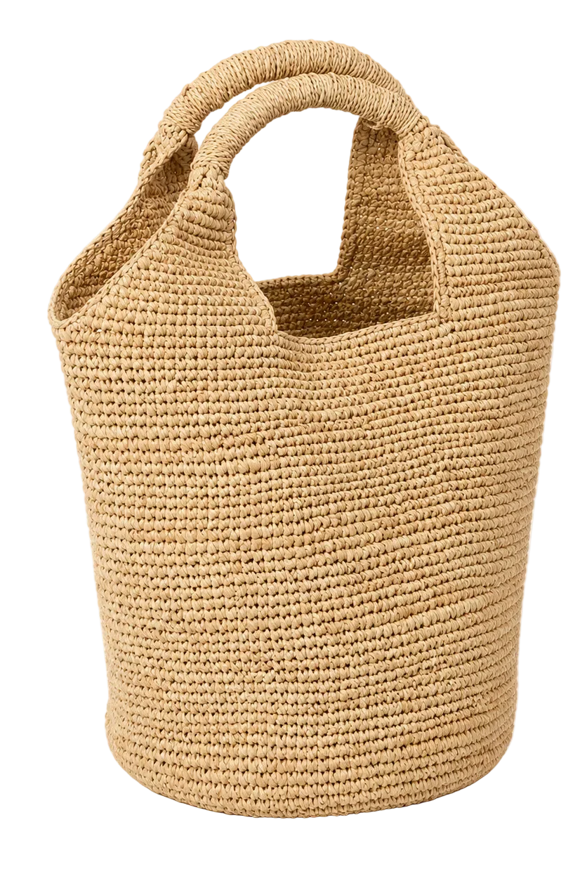 Raffia Bucket Bag