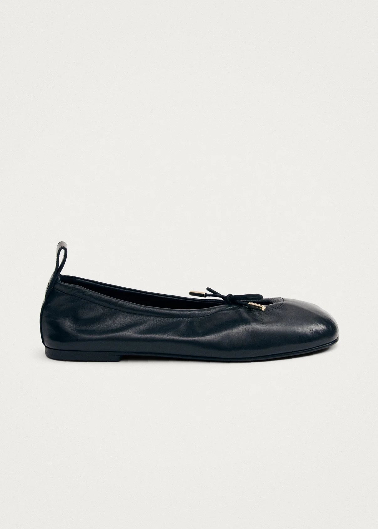ROSALIND BALLET FLATS - BLACK LEATHER