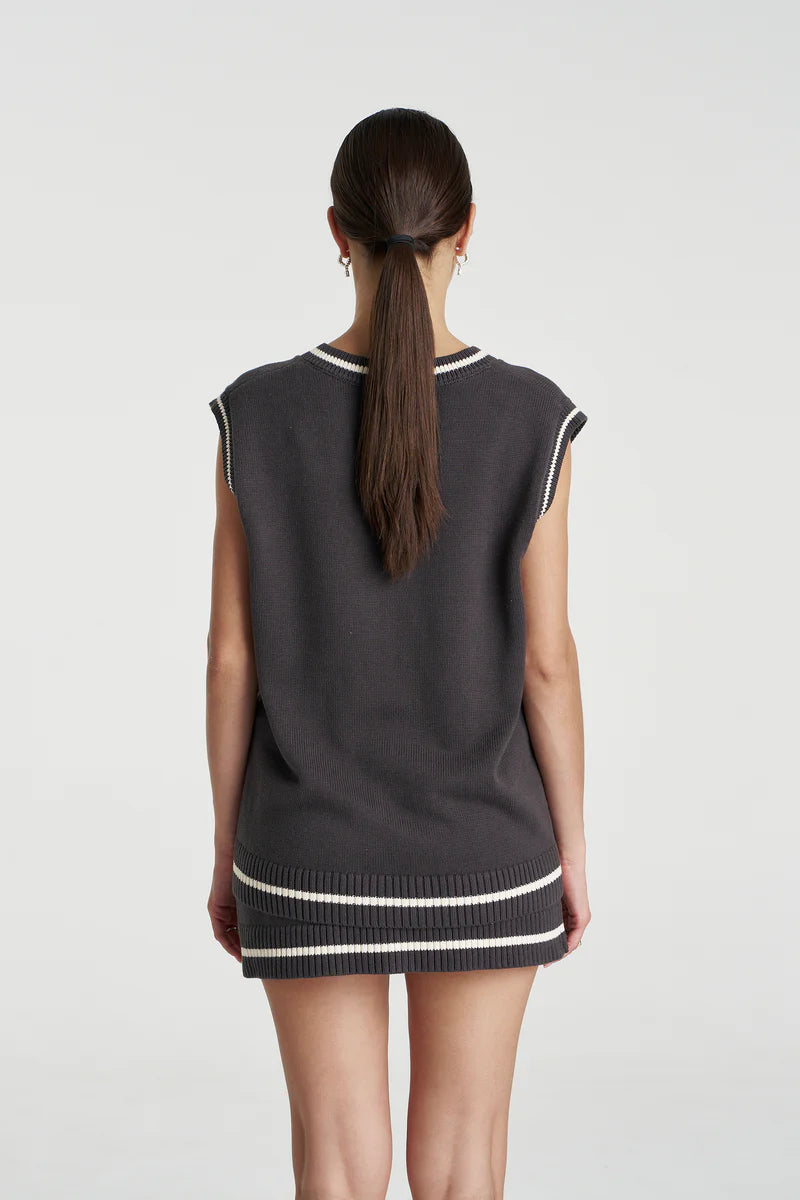 SUMMI KNIT VEST - SHADOW