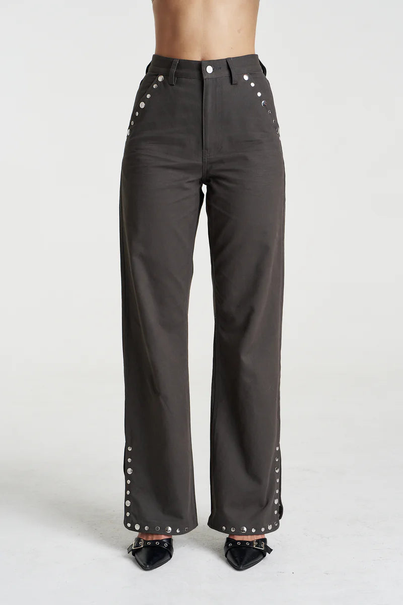 STUDDED EASY JEAN - SHADOW