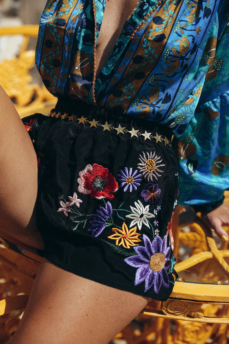 Star Hammered Brass Chain Belt