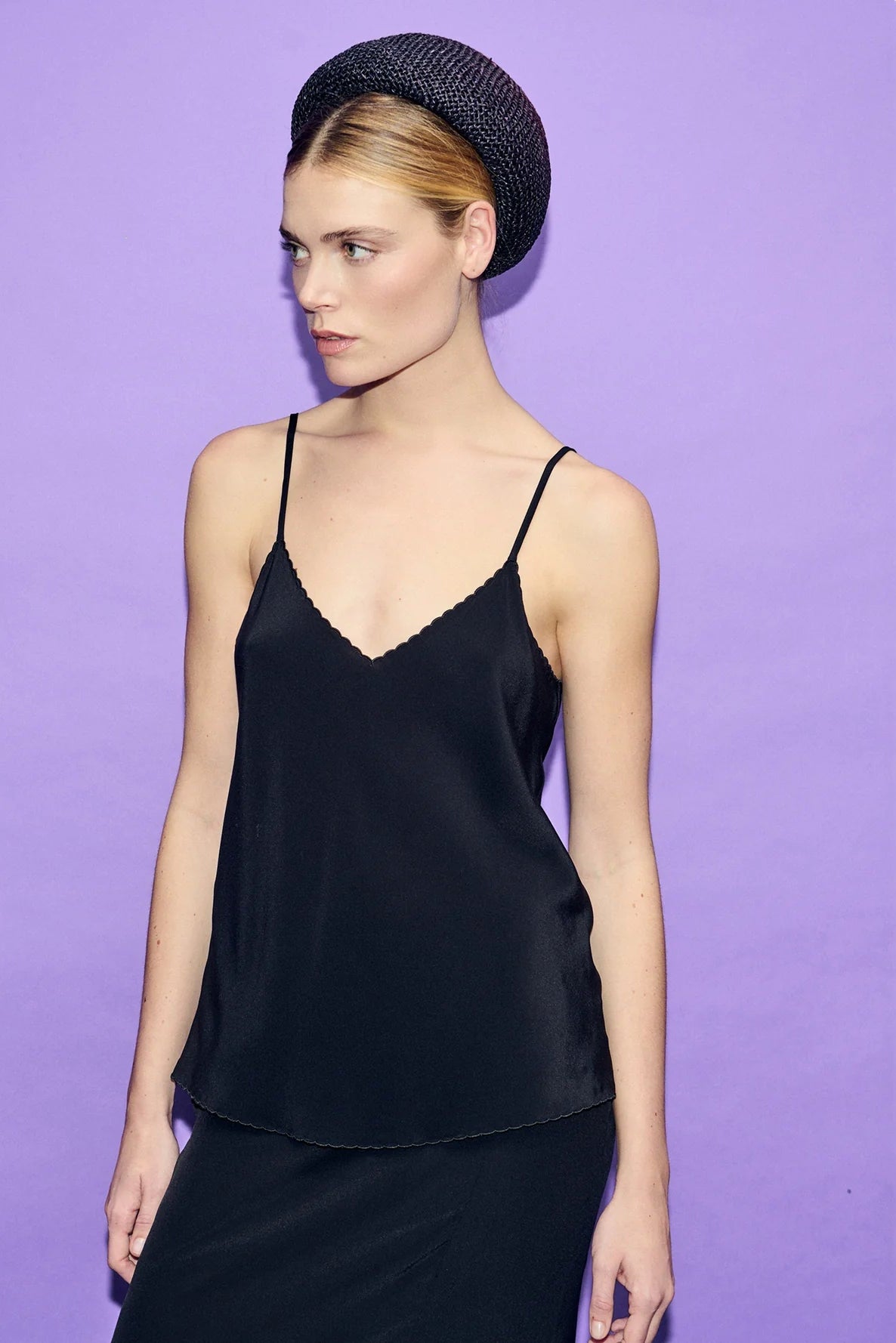 CDC Bias Cut Cami Black