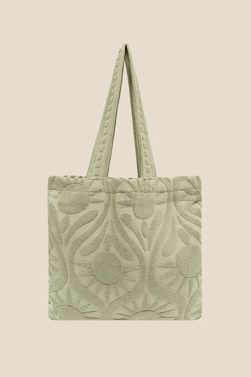 Sundown Towelling Tote - Sage