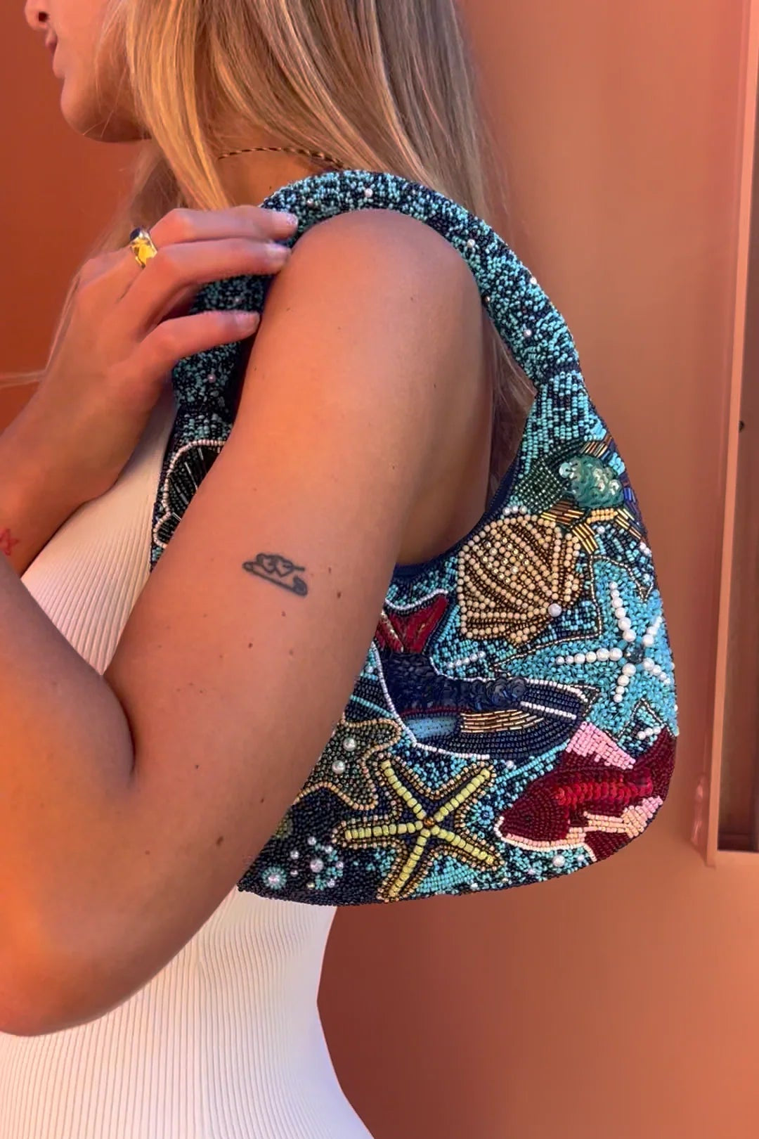 Under The Sea Beaded Bag