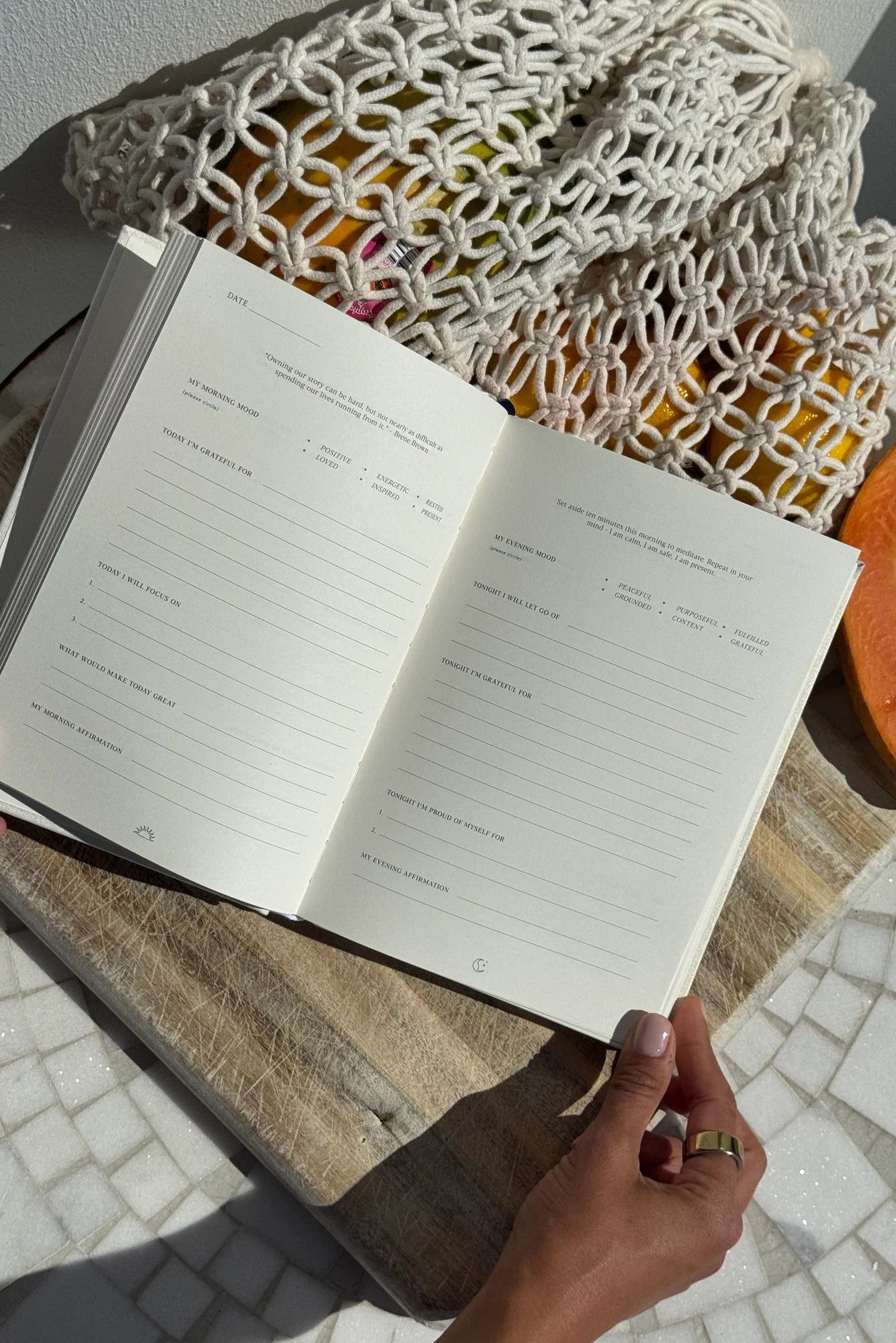 White Gratitude Journal
