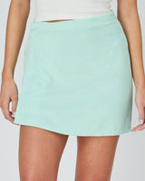 TERRY SNAP SKIRT - MINT