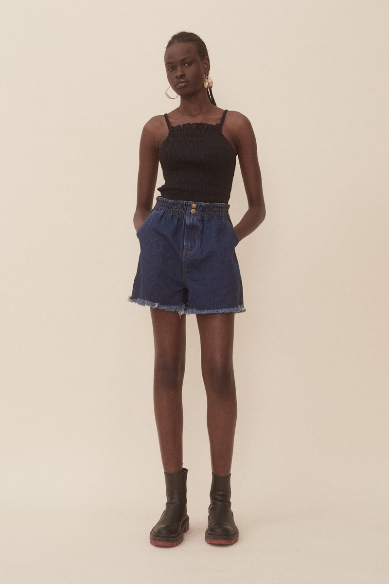 Cherie Denim Shorts - stonewashed - WELLINGTON FACTORY