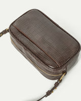 MARTINA CAMERA BAG - BRUNETTE RECYCLED CROC