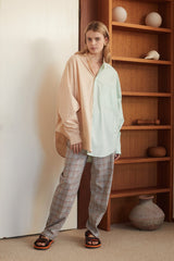 HENRIETTA SHIRT - CREAM / AQUA