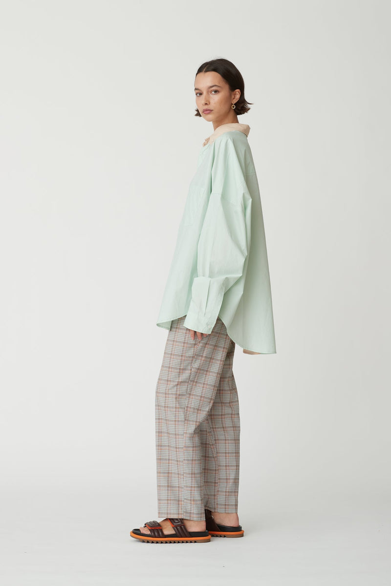 HENRIETTA SHIRT - CREAM / AQUA