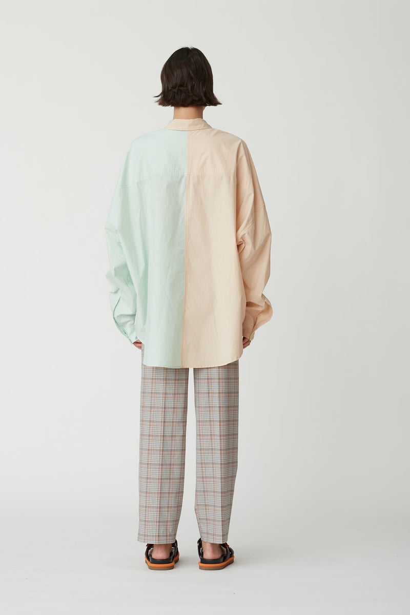 HENRIETTA SHIRT - CREAM / AQUA
