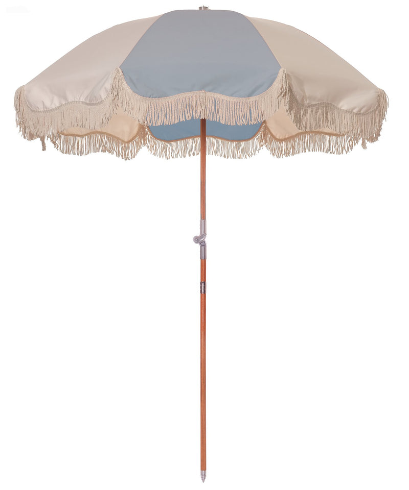 THE PREMIUM BEACH UMBRELLA - 70'S PANEL BLUE CREAM $299.99