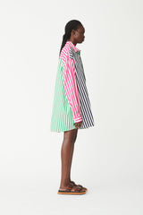BENNY SHIRT - PINK/GREEN/BLACK