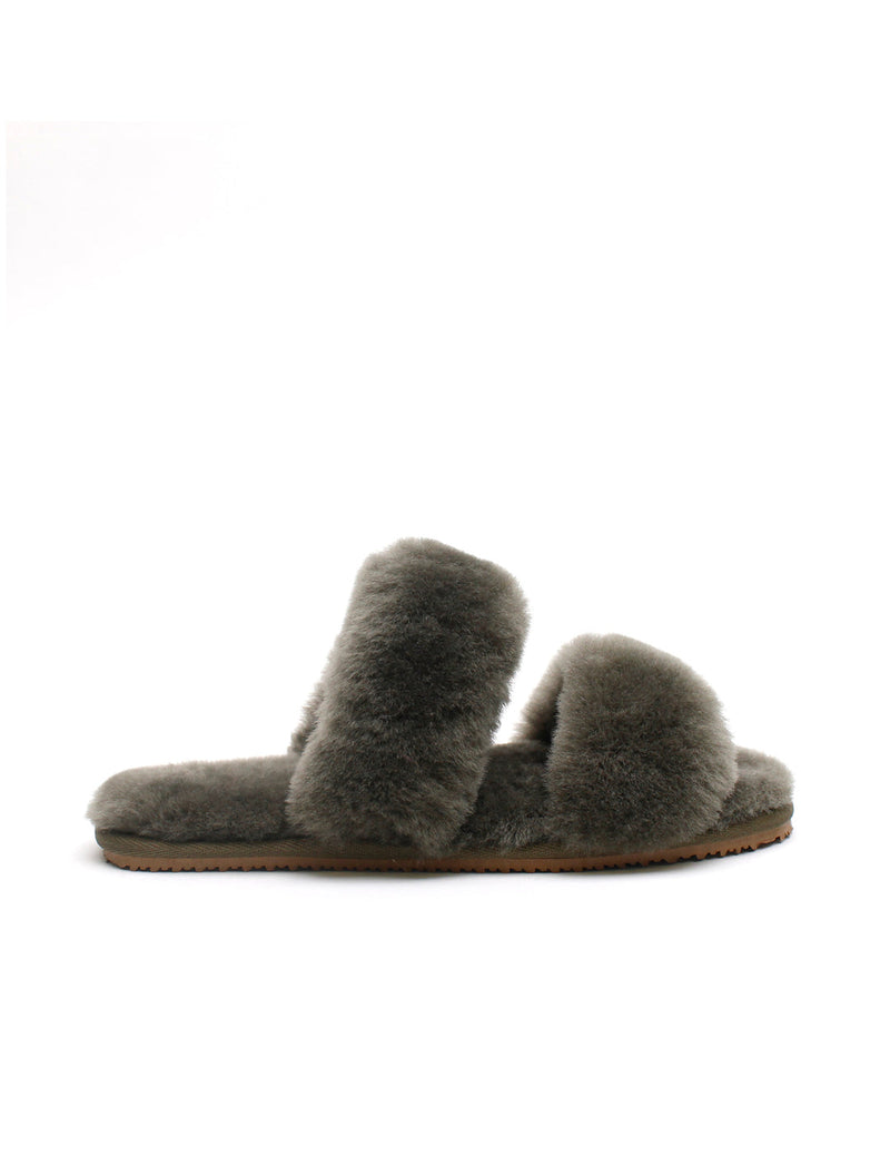 DOUBLE STRAP SLIPPER - FOREST