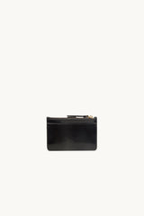 THE ZOE PATENT CARD WALLET - BLACK