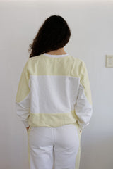 TRACKSUIT TOP - BABY YELLOW / IVORY