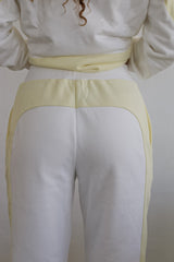 TRACKSUIT PANT - BABY YELLOW / IVORY