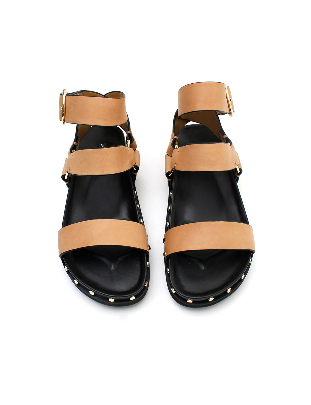 STUDDED SANDAL - LIGHT TAN