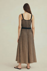 Martina Dress - Black / Camel