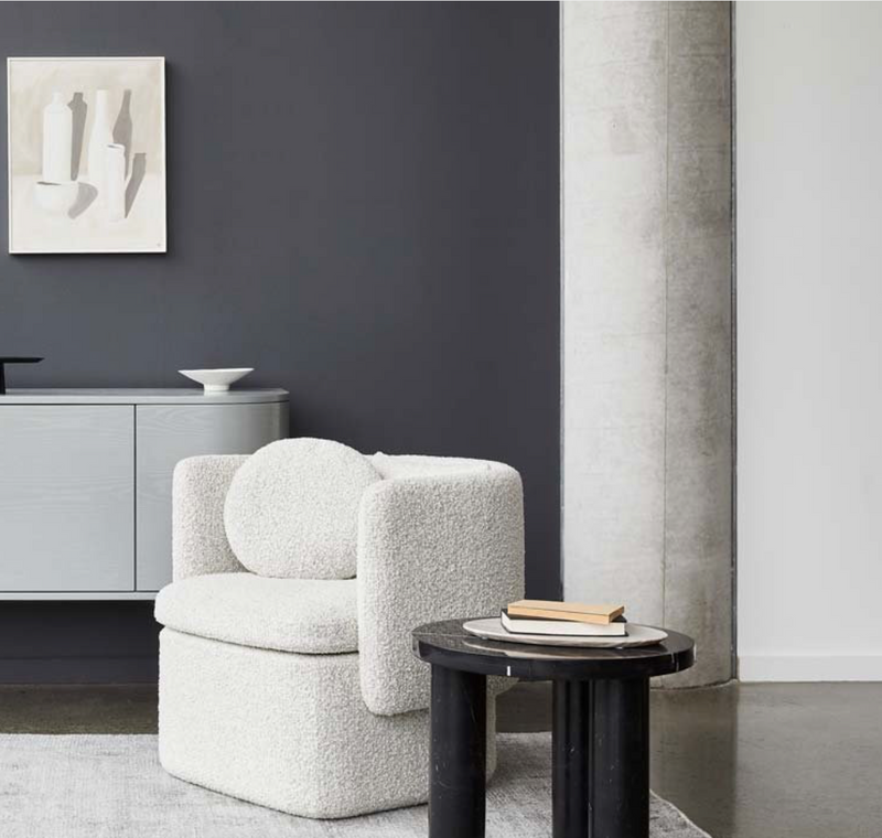 Hugo Bow Occasional Chair - Grey Speckle Boucle - $1,835.00