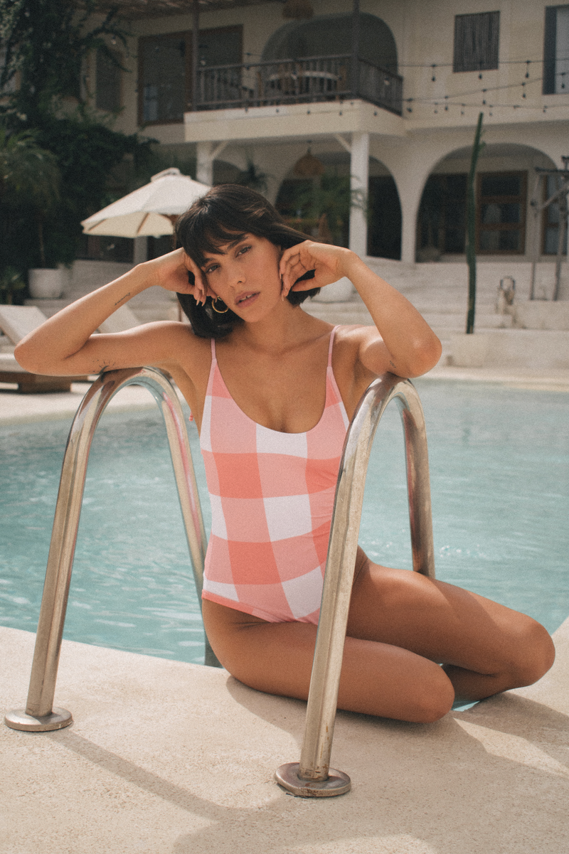 Jessie One Piece - Rose Checkers