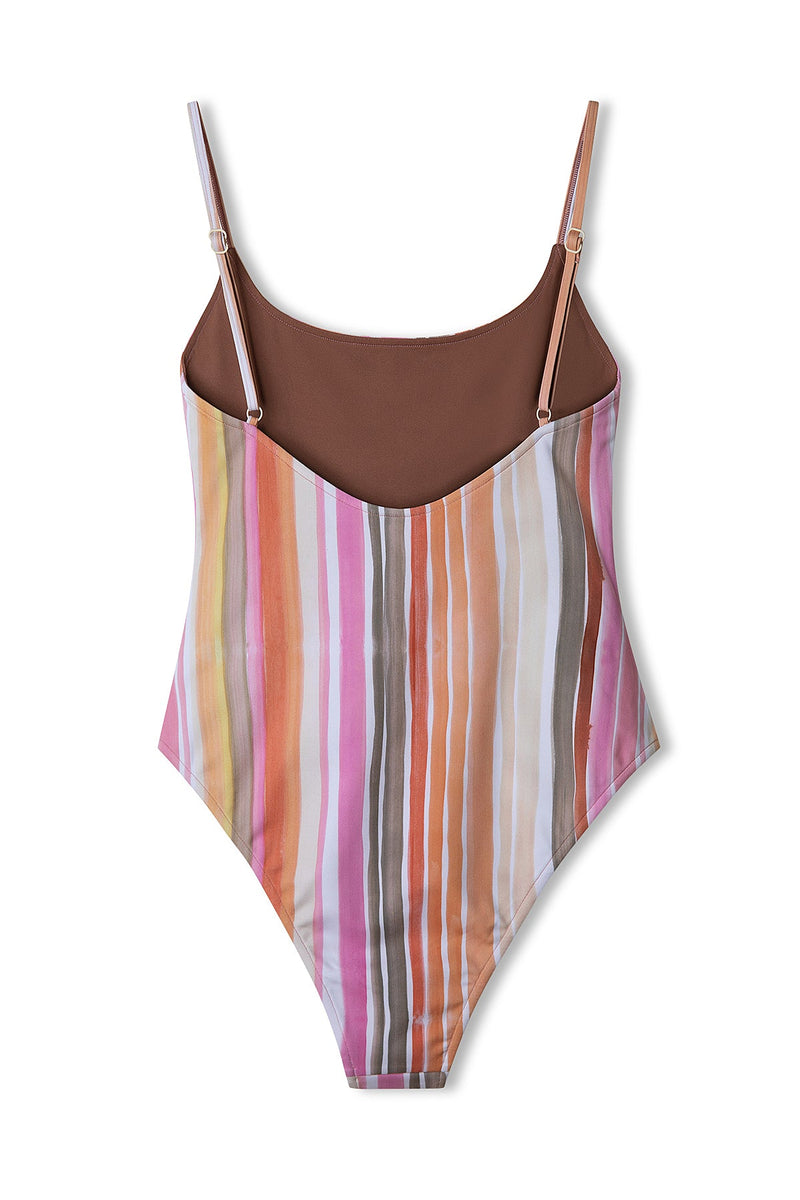 WATERCOLOUR STRIPE REVERSIBLE ONE PIECE