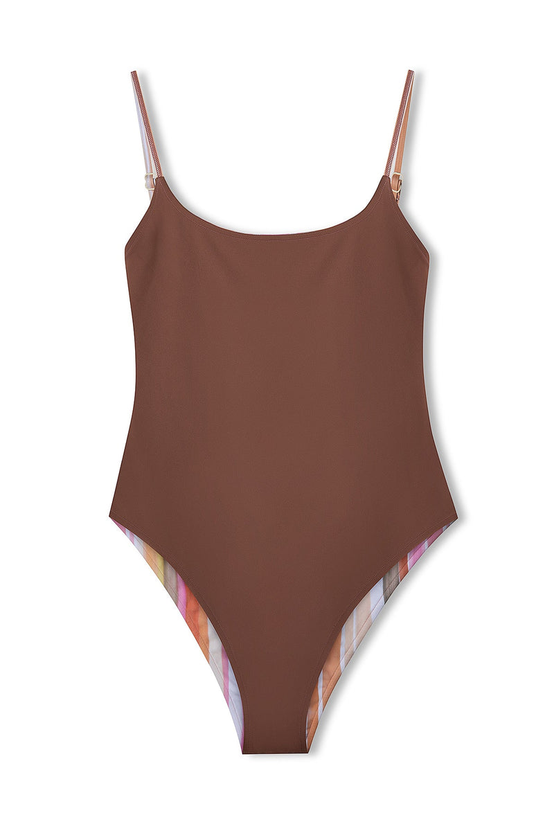 WATERCOLOUR STRIPE REVERSIBLE ONE PIECE