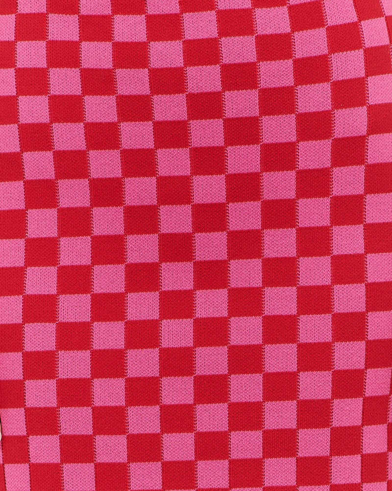 VALERY BANDEAU TOP - PINK RED CHECK