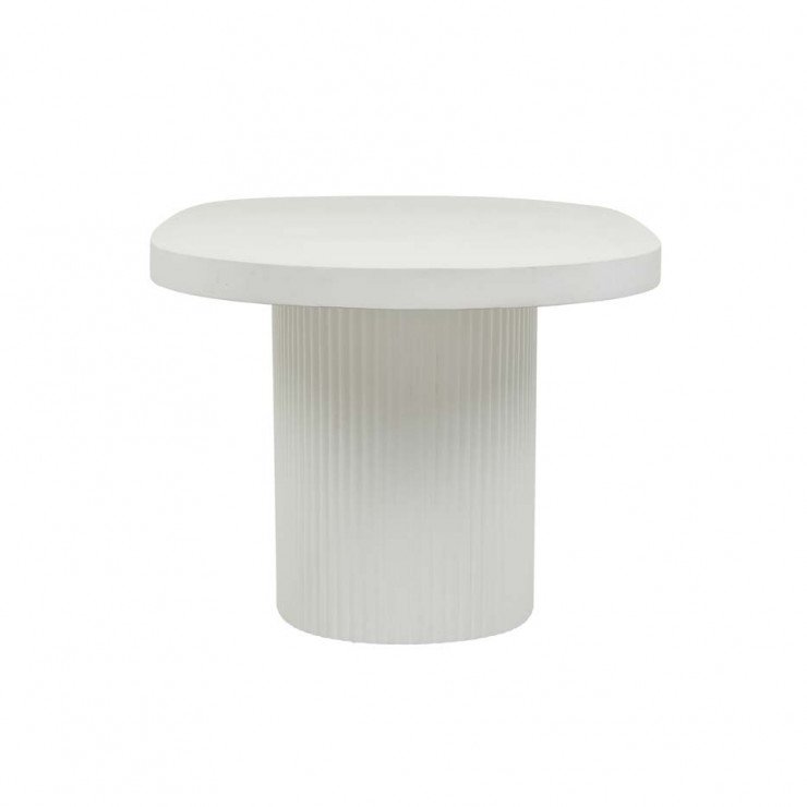 Ossa Ribbed Oval Dining Table - White - $3,915.00