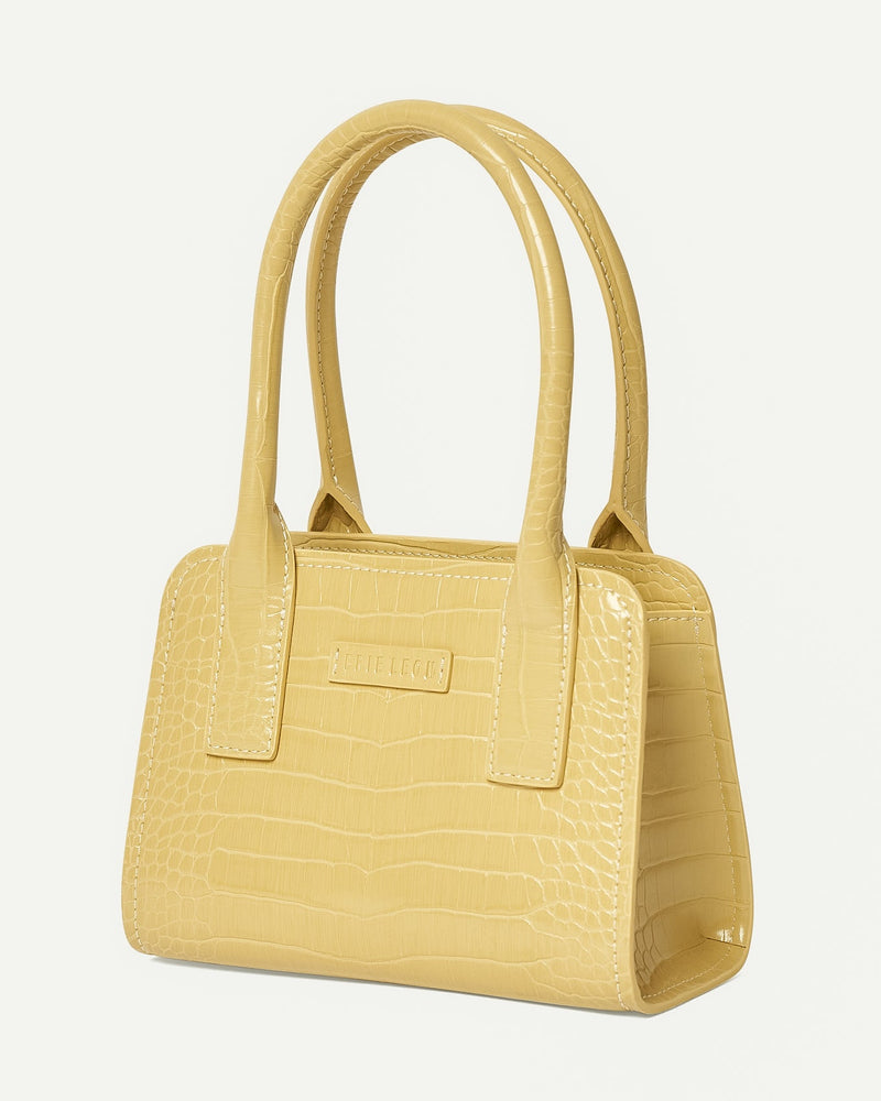 PALOMA MINI TOTE BAG - BUTTERMILK BRUSHED RECYCLED CROC