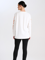 STARS ALIGN LONG SLEEVE TOP - VINTAGE WHITE