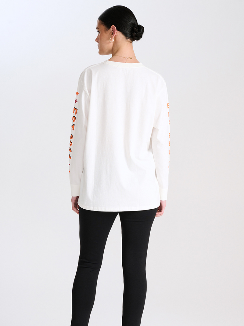 STARS ALIGN LONG SLEEVE TOP - VINTAGE WHITE